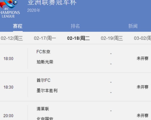 亚冠分组：海港国安遇强敌主场迎战
